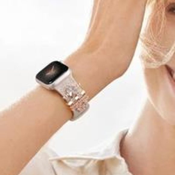 NEW 2 Pack Apple Watch Bands with Charms - Picture 2 of 4